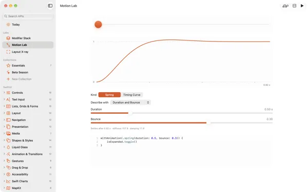 The Motion Lab, with a spring on a live graph